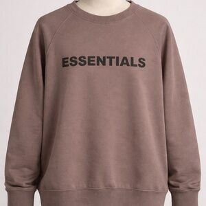 ESSENTIALS Unisex Crewneck Sweatshirt in dark Taupe